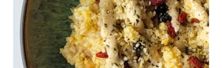 Jesenska prosena kaša s kremnim prelivom iz ingverja